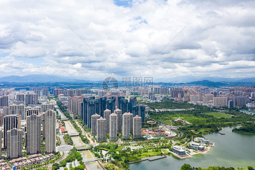 漳州碧湖公园周边建筑群图片