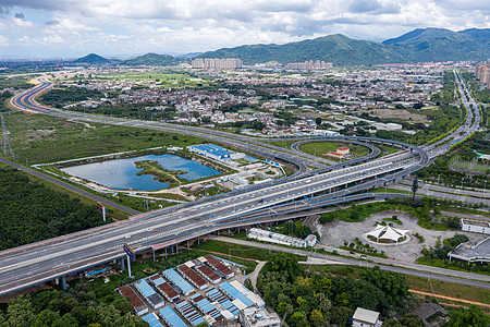 航拍漳州龙江南路道路枢纽图片