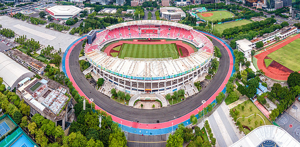 航拍广州天河体育中心体育馆足球场其他场馆背景图片