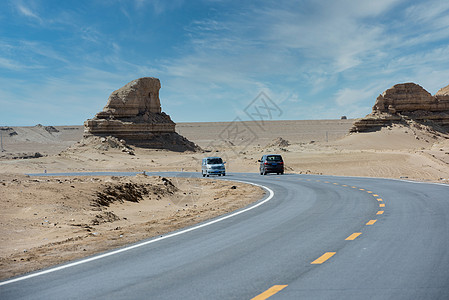 沙漠戈壁滩风光西藏公路自然风光背景