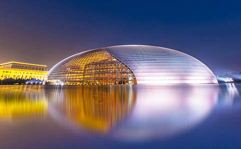 国庆节北京国家大剧院背景