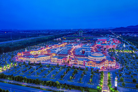 奥特莱斯夜景北国奥特莱斯背景