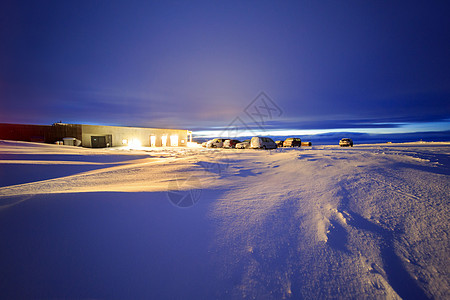 星空雪地冰岛拉夏酒店魅力夜景背景