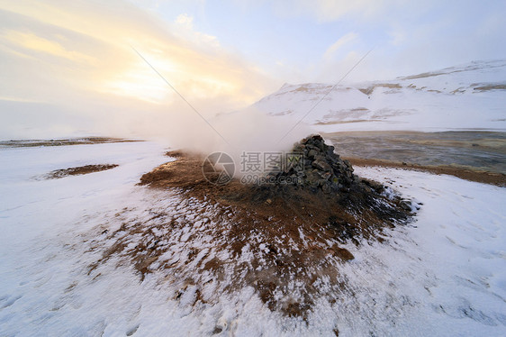 冰岛hverir hverarond地热区独特景观图片