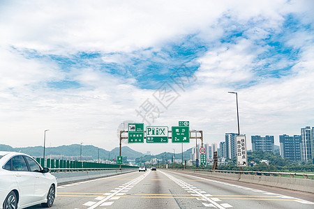 高速道路广州车牌高清图片