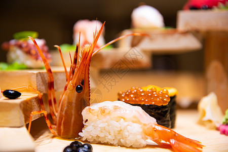 刺身寿司甜虾寿司高清图片