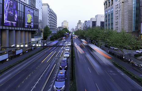 杭州延安路天桥夜景图片