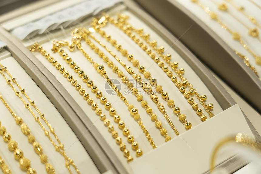 黄金首饰陈列展示高清图片下载-正版图片501643869-摄图网