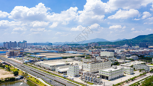 厂房航拍漳州龙池工业区背景