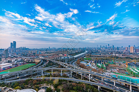 南京应天大街高架城市景观背景图片