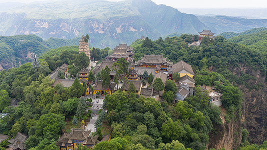 小清新自然风光航拍夏季甘肃平凉崆峒山背景