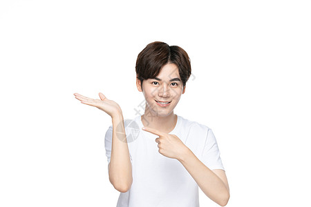 青年男性托举手势图片素材