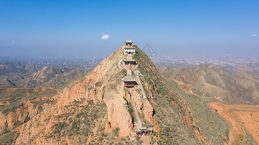 特殊地貌甘肃兰州树屏丹霞航拍背景