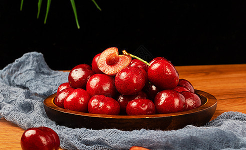 夏季水果新鲜的樱桃图片