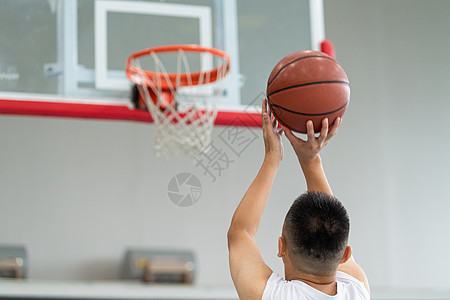 篮球运动员投篮背景图片
