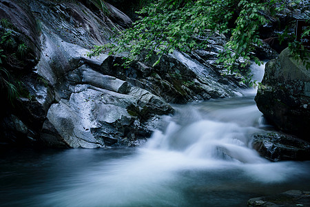 雾状慢门小溪流水背景