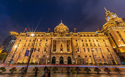 上海外滩万国建筑群夜景图片