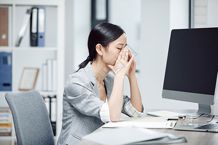 亚健康白领商务女性职场压力图片