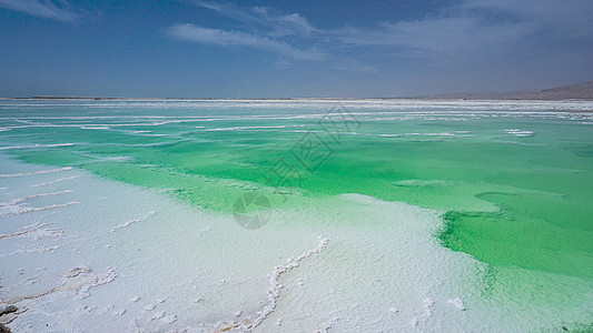 旅行和线教练青海茫崖翡翠湖网红打卡地背景