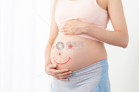 孕妇肚子特写图片