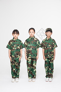 儿童军训立正图片素材