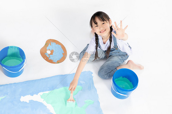 儿童手绘世界地图图片