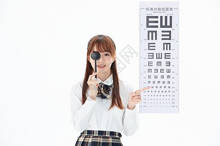 大学生视力测试背景图片