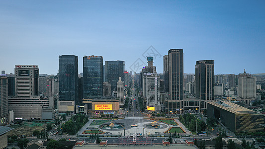 成都著名景点天府广场背景