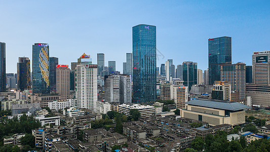 成都著名景点天府广场建筑群高清图片素材