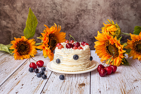 生日水果小蛋糕图片