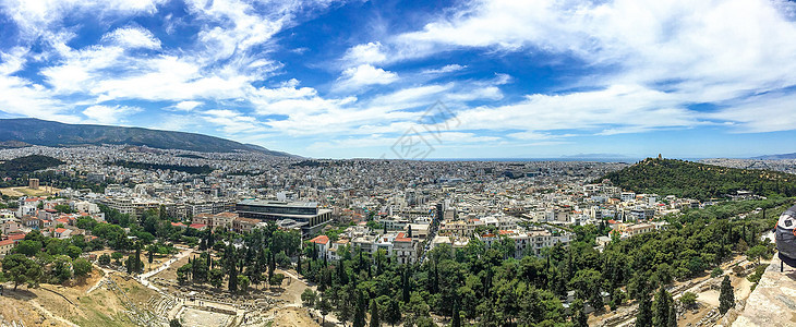 希腊雅典城市全景图片