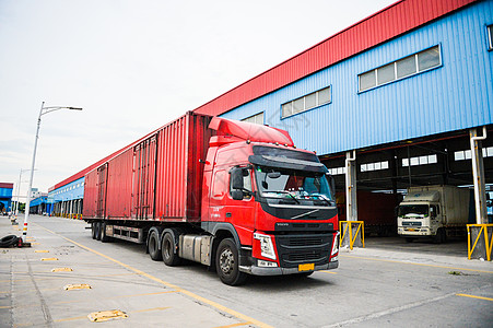 业务物流运输车物流运输大卡车背景