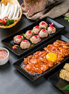 火锅涮料肉类食材图片