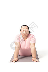 肥胖女生运动乏力背景图片