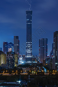 闪电北京国贸中心高清图片