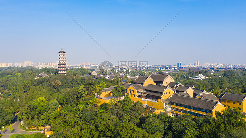 扬州大明寺航拍图片