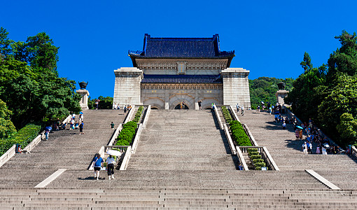 南京地标南京中山陵背景