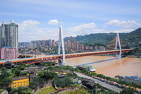 重庆嘉陵江宏伟大桥高清图片