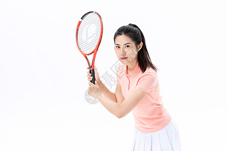 运动女性打网球背景