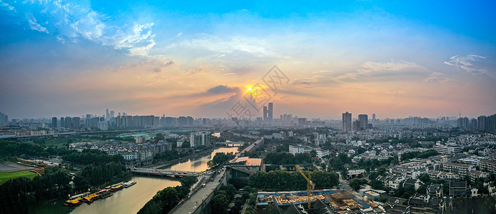 南京新街口城市全景接片高清图片