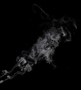 黑背背景烟雾蓝烟素材背景图片