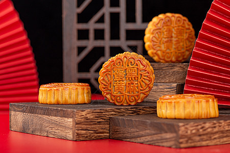 中国风拍摄传统中秋节月饼图片