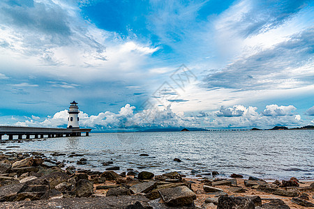 珠海灯塔珠海爱情邮局灯塔背景