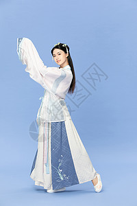 古风汉服中国风美女跳舞优雅高清图片素材