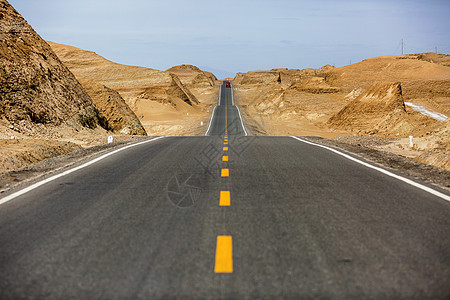 道路风景西北无人区的网红公路背景