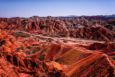 特殊地貌张掖七彩丹霞背景