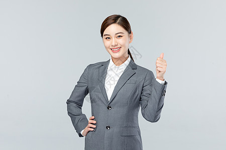 展示自我甜美女性客服代表点赞形象背景