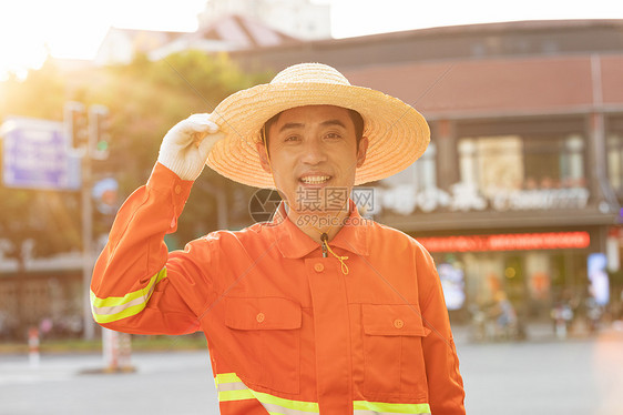 户外环卫工人图片