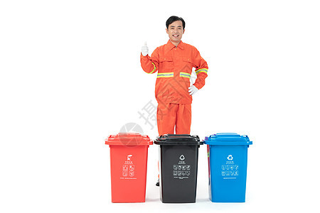 介绍垃圾分类的环卫工人点赞图片