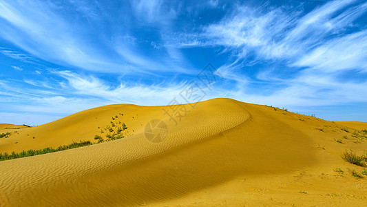 内蒙古库布其沙漠秋季景观图片